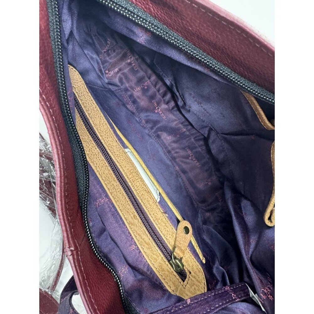 Anuschka hand-painted genuine leather hobo Peacock - Picture 14 of 16
